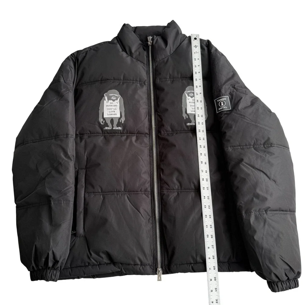 Tango Hotel Limited Edition Do Nothing Graffiti Black Puffer‎ Jacket XL
